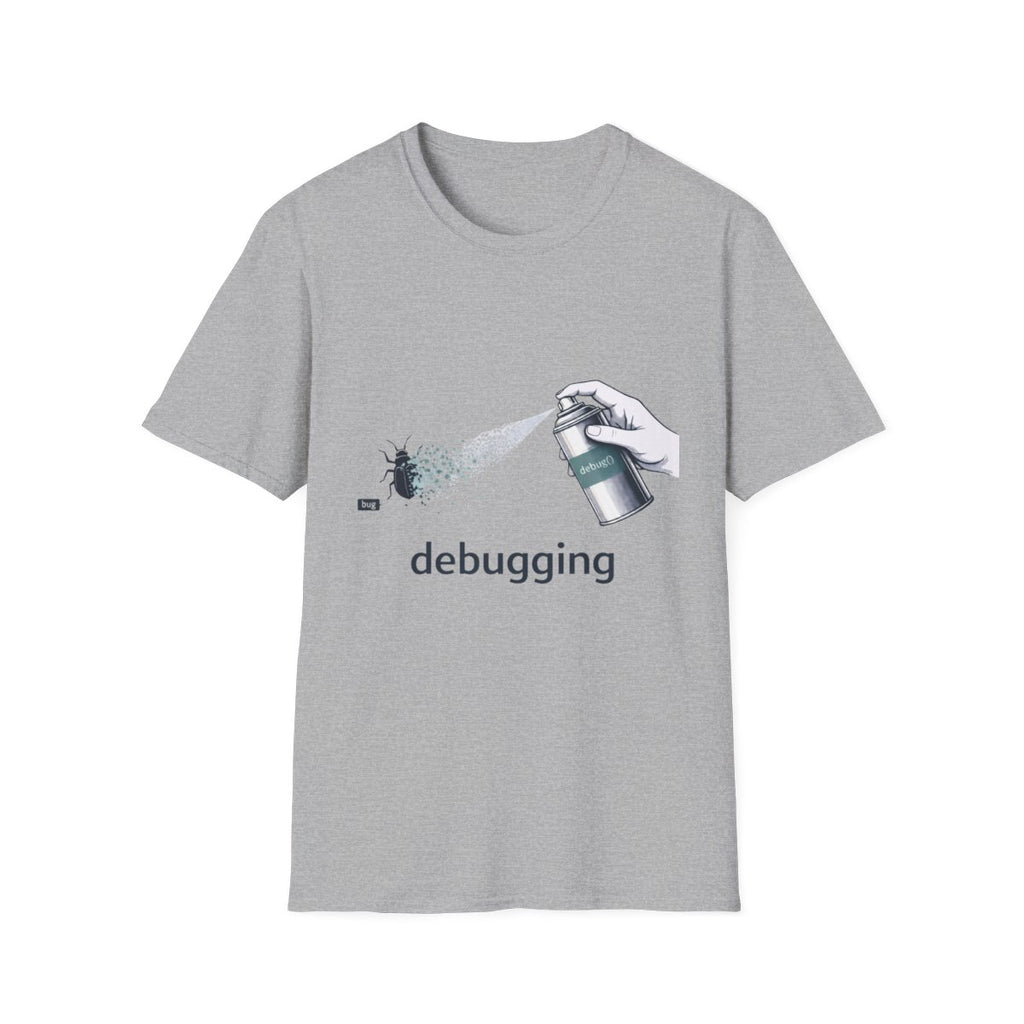 Debugging graphic T-shirt in Sport Grey, front view